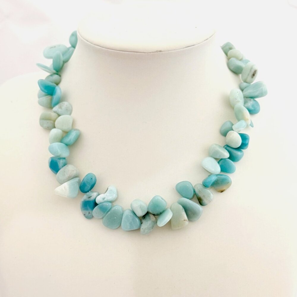 Chunky Amazonite Necklace - Approx. 16" - NWOT